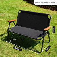 Chaise double pliante confortable pour le camping, les pique-niques, la pêche, la plage, en acier carbone, portable, pour les voyages en plein air
