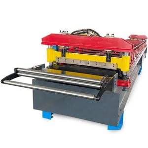 Automatische Metaal Gekleurd Staal Dubbellaags Metalen Dakpan Maken <span class=keywords><strong>Machine</strong></span> Trapezium Zink Dakplaat Rolvormmachine - Product Image 4