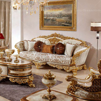 Ensembles de canapés de style européen de luxe meubles de salon design classique turc ensemble de meubles de canapés de style antique