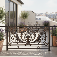 Décoration de maison de luxe, garde-corps de balcon en fer forgé, garde-corps de terrasse, designs extérieurs à vendre