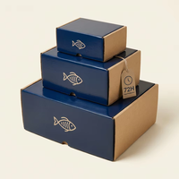 Boîtes en carton écologiques personnalisées avec impression brillante pour fruits de mer, vente en gros, boîtes cadeaux imprimées avec logo personnalisé