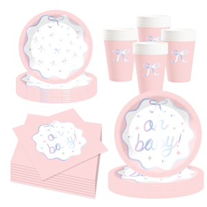 DAMAI Artículos para Fiestas de Revelación de Género, Vajilla para Baby Shower, Platos y Servilletas para Revelación de Género, Niños y Niñas para Baby Shower - Product Image 3