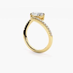 2 карат, комплект из кольца с Муассанитом, серебро 925 пробы, кольца с Муассанитом, ювелирные изделия, кольцо с Муассанитом - Product Image 4