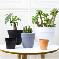Grandes plantes d'extérieur de style romain, pots de fleurs en plastique pour plantes de pépinière, vente en gros