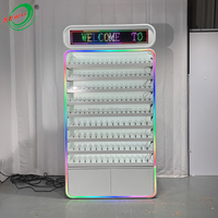 Étagère de présentation de cigarettes haute avec éclairage LED, armoire de présentation avec boîte lumineuse LED, étagères multi-niveaux, taille personnalisée