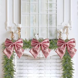 Xmas Tree Party Front Door Decor Glitter Sparkly Christmas <b>Bows</b> <b>Large</b> Glitter Christmas <b>Bows</b> Sequin Christmas Tree <b>Bow</b> - Product Image 4