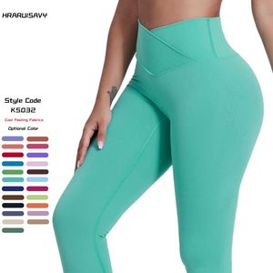 Leggings Deportivos de Cintura Alta con Control de Abdomen, Estilo Cruzado, para Yoga, Gimnasio, Fitness, para Mujer, de Alta Calidad, Venta Caliente - Product Image 3