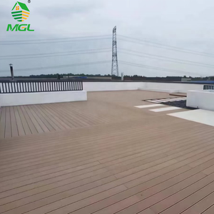 Đa Màu sắc WPC Composite decking không thấm nước màu xám nâu gỗ tếch ngoài trời Vườn Patio boong bảng - Product Image 2