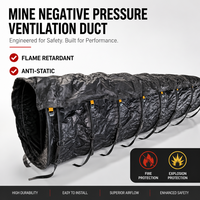 Tuyau de ventilation à pression négative en tissu PVC ignifuge et antistatique de qualité industrielle supérieure pour la ventilation à grande capacité