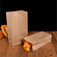 Promotion en gros - Sac en papier brun écologique pour emporter les aliments - Sac en papier à fond carré