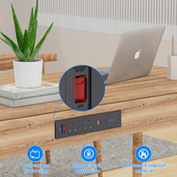 Nuevo Enchufe de Escritorio Universal 5 en 1 con 3 Tomas de Corriente, USB A+C Integrado, Carga Rápida Inalámbrica de 20W y 15W, Protección Contra Sobretensiones