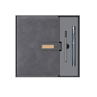 Stylo et carnet promotionnels PQ Snap Button - Lot de 3 - Vente en gros Chine - Carnet scolaire imperméable en cuir et tissu écologique