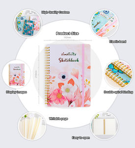 Carnet de croquis d'art personnalisé, couverture rigide, haute qualité, A5, carnet de croquis à l'aquarelle pour étudiants - Product Image 2