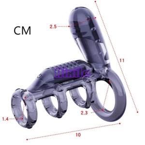 Anneaux de pénis à double vibration pour retarder l'éjaculation, jouet sexuel pour hommes et couples, jeux coquins pour adultes, machine sexuelle, pompe à pénis réutilisable - Product Image 6