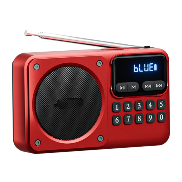Wholesale Manufacturer's Popular FM Radio for Bluetooth Digital Buttons Plastic-Portable Campus Broadcast Features for Elderly
