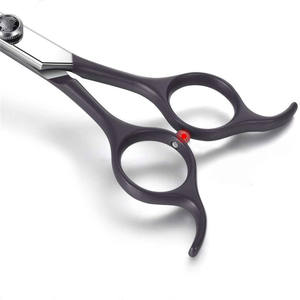 Tijeras Curvas Profesionales para Mascotas de 6.5 Pulgadas, Acero Inoxidable 440C, Mango Negro, Tijeras de Peluquería Canina, Cuchilla en Forma de Media Luna, Corte Estrecho - Product Image 3