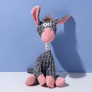 Eco-friendly durevole masticabile peluche Pet <span class=keywords><strong>Toy</strong></span> cotone e plastica mais velluto <span class=keywords><strong>Squeaky</strong></span> giocattolo per cani e gatti - Product Image 5