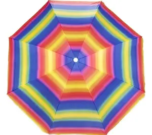 热销户外彩虹色定制廉价海滩伞