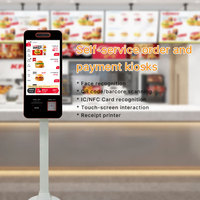 Kiosque de paiement en libre-service tout-en-un avec écran tactile, lecteur de cartes, installation sur pied, Windows 7/10/Android, pour centre commercial
