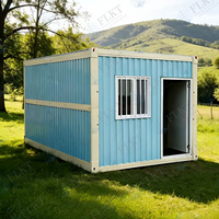 Maison conteneur pliable en acier galvanisé FLKT, installation rapide en 4 minutes, prête à l'emploi, préfabriquée, modulaire, petite maison pliable