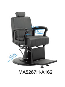 Fauteuil de Barbier Noir avec Structure Brossée, Inclinable, Réglable en Hauteur, Portable, Durable, Mobilier de Salon - Product Image 2