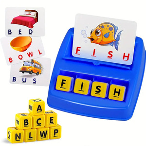 เครื่องเกมจับคู่การ์ดตัวอักษรภาษาอังกฤษสำหรับเด็ก เรียนรู้พินอิน <span class=keywords><strong>คำ</strong></span>ศัพท์ภาษาอังกฤษ <span class=keywords><strong>อ่าน</strong></span>ภาพ ฝึกทักษะการอ่าน ของเล่นเสริมพัฒนาการ - Product Image 1