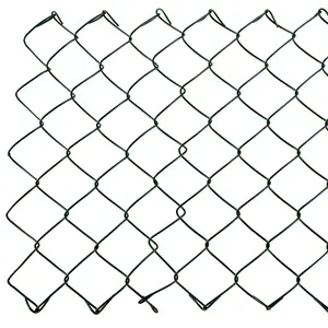 Perimeter Fencing Black Chain Link Fence PVC Coated Chain Link Fabric Internal Security Fencing