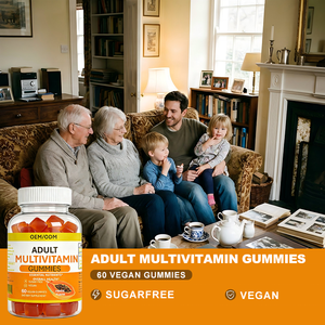 Multivitaminico per Adulti in Gommose Gusto Papaya 60 Vegani Senza Zucchero per Migliorare la Densità Ossea Integratore di Nutrienti Essenziali |   OEM Privato - Product Image 3