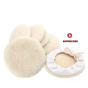 Hongjie Wool Polishing Weel Disc Best Custom Wool Pad Wholesale Bonnet 180mm Car Polishing Wool Pad 3m Heavy Cut