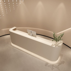 Bureau d'accueil simple et moderne pour entreprise, salon de beauté, hôtel, bureau d'accueil avec <span class=keywords><strong>peinture</strong></span> au four - Product Image 3