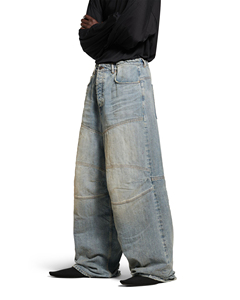 Ykmozi กางเกงยีนส์สำหรับผู้ชายปรับแต่งได้กางเกงยีนส์ทรงหลวมทรงสตรีทแบบกอธิคปักลายสไตล์วินเทจกางเกงยีนส์รัดรูปปรับแต่งได้จากโรงงาน - Product Image 6