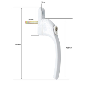 Thiết kế hiện đại cửa sổ và cửa phần cứng hợp kim nhôm uPVC xử lý khóa với các phím - Product Image 2