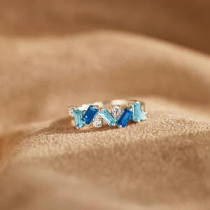 Anello rosa shocking Self Love per le donne gioielli di moda con zirconi irregolari splendidamente spezzati nessuno ha tutto insieme anello a fascia rosa - Product Image 6