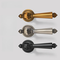 Poignée de porte magnétique silencieuse moderne américaine en alliage d'aluminium/zinc pour portes intérieures de chambre, salle de bain, hôtel, portes en bois