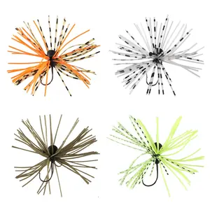 Hunthouse Silicone Fishing Skirts 3.5g 5g Wholesale Fishing Lure Accessories Banded Silicone Skirts Mini Spinner Bait