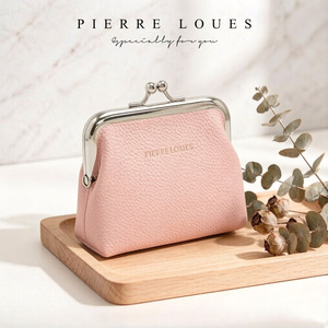 Pierre Loues <b>Pink</b> Coin <b>Purse</b> Small Portable Everyday Use - Product Image 1