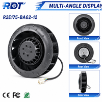 Ventilador Centrífugo Industrial Original de Alemania R2E175-BA62-12, Motor Duradero, Bajo Nivel de Ruido, Intercambiador de Calor, Ventilación