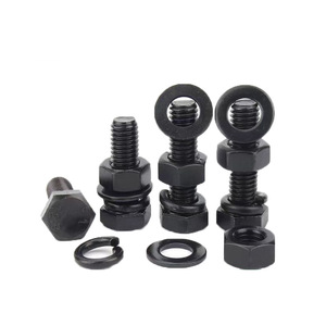 Hot bán lớp 8.8 & 10.9 ASTM A325 a490 nặng Hex bu lông hạt carbon thép đồng bằng kết thúc Đen bu lông bán buôn nhà sản xuất - Product Image 2