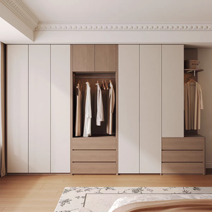 Nuovo Arrivo 2026: Armadio Minimalista Italiano, Cabina Armadio Personalizzata per Tutta la Casa con Vanità e Scaffale Espositivo - Product Image 3