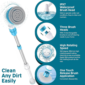 Cepillo Eléctrico para Baño, Cepillo de <span class=keywords><strong>Limpieza</strong></span> Eléctrico, Escova Rotativa, Borstel, Productos de <span class=keywords><strong>Limpieza</strong></span> - Product Image 4