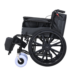 Silla de Ruedas Manual Popular de Acero al Carbono Reforzado para Adultos Mayores, Capacidad de 90 kg, Ancho de Asiento de 55 cm, Ruedas de 8 Pulgadas - Product Image 6
