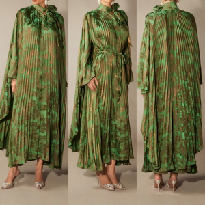 महिलाओं के लिए फैशन डिजाइन मामूली पोशाक ने एक आकार के कपड़ों को गिरवी रखने के लिए एक आकार के कपड़े कैली लंबी आस्तीन मैक्सी प्रिंटिंग क्लासिक कपड़े - Product Image 2