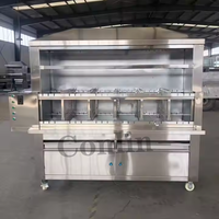 Rôtissoire à charbon de bois commerciale Machine à griller rotative à gaz électrique à charbon de bois pour agneau porc boeuf