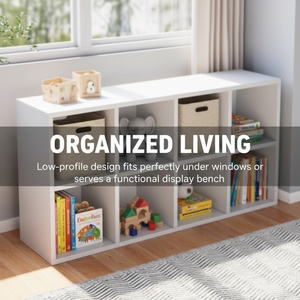 Steel-made Minimalist Grid <strong>Cabinet</strong> Study <strong>Bookcase</strong> Freely Combinable Multi-compartment <strong>Cabinet</strong> for Living Room &amp; Bedroom - Product Image 5