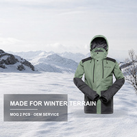 Veste de ski ALPINE PRO pour homme, bicolore, imperméable 10 000 mm, coutures thermosoudées, coupe-vent, logo frontal, jupe de neige amovible