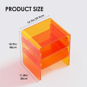 Hiện đại rõ ràng Acrylic ba lớp thường vụ loại lưu trữ bảng cho phòng ngủ & phòng khách bền cạnh giường sofa bên lưu trữ giá - Product Image 3