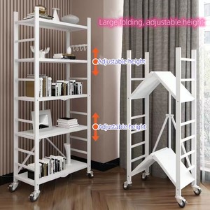 <span class=keywords><strong>Scaffale</strong></span> a 4 Ripiani Pieghevole in Metallo, Organizzatore <span class=keywords><strong>Mobile</strong></span> per Cucina, Unità di Stoccaggio - Product Image 4