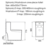 Prix de gros WC monobloc en céramique doré, à chasse directe, avec sangle de fixation carrée, personnalisable en usine