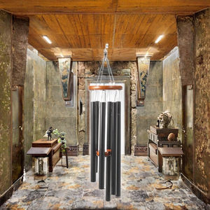 Moderno Molinillo de Viento Impermeable de Acero Inoxidable Ecológico con Temática Musical, Nuevo Adorno Decorativo Colgante para Jardín Interior con Sonido - Product Image 3