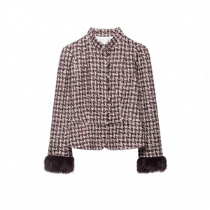 TAOP&ZA Nouvelle Collection Printemps 2026 – Veste Décontractée à Carreaux Respirante, Tissée, Boutonnée, Col Montant, Manches Longues 2289649 - Product Image 3